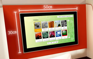 ファーストクラスのモニター（一例）